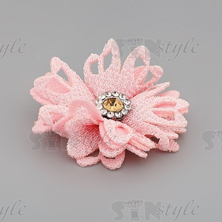 Цветочки декоративные, цвет розовый, размер 40 мм,  фото 2