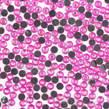 Стразы термоклеевые акриловые SS16, цвет красный радужный (голография), 500гр/уп  фото 2