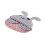 Аппликация 3D "Зайчик", цвет грязно-розовый+серый, размер 40х45 мм фото 2