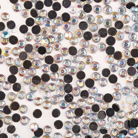 Стразы термоклеевые акриловые SS16, цвет радужный (голография), 500 гр/уп  фото 2