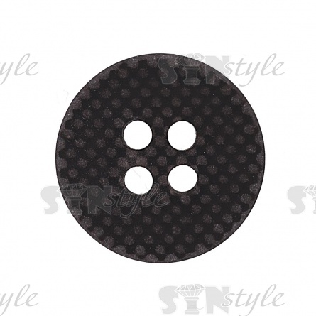 Пуговица пластиковая на четыре прокола, размер 24L, цвет темно-серый фото 2