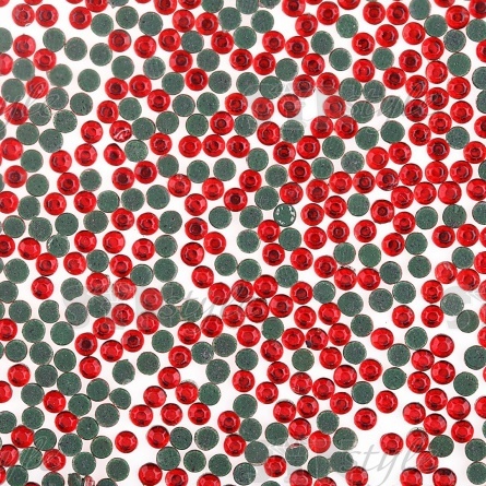 Стразы термоклеевые акриловые SS10, цвет красный, 500 гр/уп фото 2