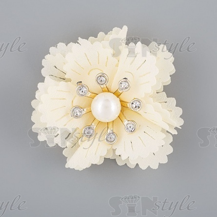 Цветочки декоративные, цвет шампань, диаметр 50 мм,  фото 1