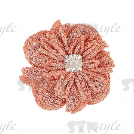 Цветочки декоративные, цвет персиковый, размер 35 мм,  фото 1