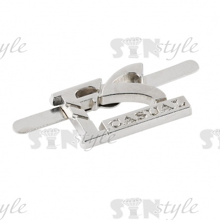 Брошь металлическая, крепления усики, цвет серебряный, размер 17 ммх10 мм фото 2