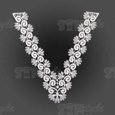 Воротник пришивной кружевной, размер 300х290 мм фото 1