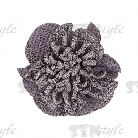 Цветочки декоративные, цвет серый, размер 60 мм,  фото 2