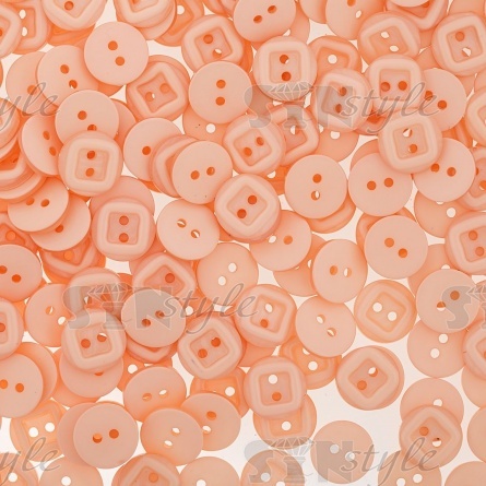 Пуговица пластиковая на два прокола, 20L, цвет персиковый фото 3