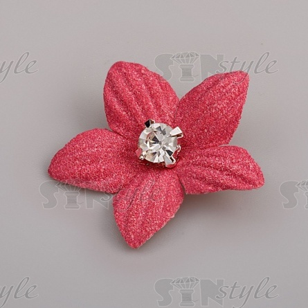 Цветочки декоративные, цвет бордо, размер 23 мм,  фото 4