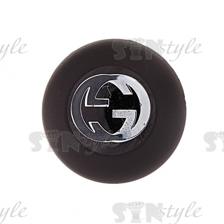 Пуговица пластиковая на ножке, 34L, черная с серебром фото 2