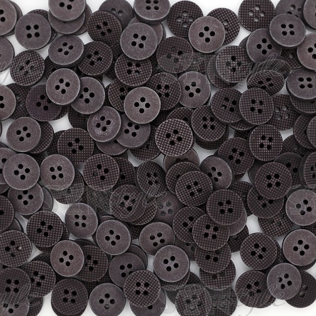 Пуговица пластиковая на четыре прокола, размер 24L, цвет темно-серый фото 4