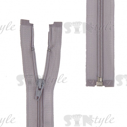 Молиня спираль, тип 5, разьемная, длина 65 см, цвет С154 (светло-бежево-серый), "простой" бегунок фото 1