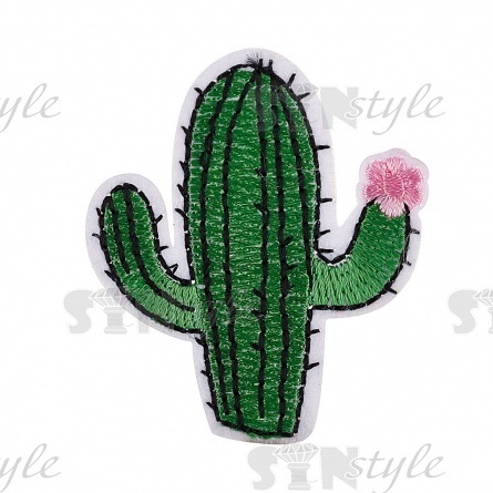 Термоаппликация "Кактус", размер 45х50 мм фото 1