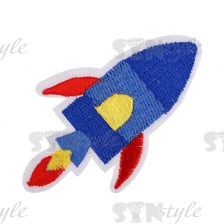 Термоаппликация "Ракета", размер 40х70 мм фото 1