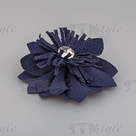Цветочки декоративные, цвет темно-синий, размер 45 мм,  фото 2