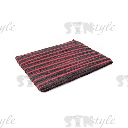 Тесьма букле с бахромой, ширина 20 мм, намотка 45 ярдов, цвет черный+красный фото 3