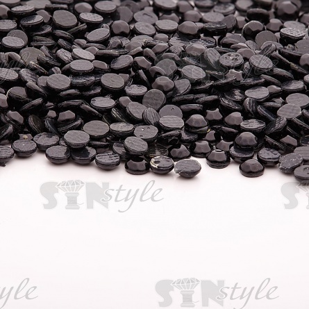 Стразы термоклеевые акриловые SS10, цвет черный, 500 гр/уп фото 1