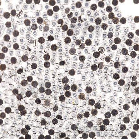 Стразы термоклеевые акриловые SS10, цвет белый прозрачный, 500 гр/уп фото 2