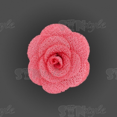 Цветочки декоративные, цвет коралловый, размер 40 мм,  фото 1