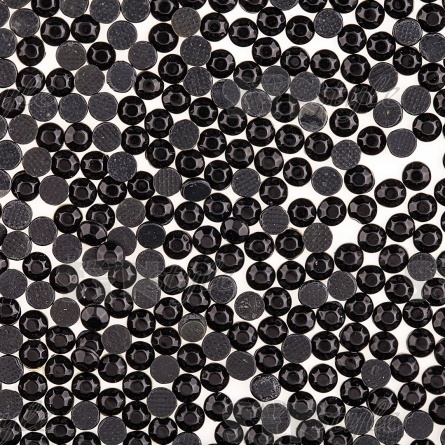 Стразы термоклеевые акриловые SS16, цвет черный,500гр/уп фото 2