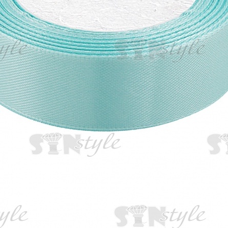 Лента атласная, ширина 25 мм, намотка 25 ярдов, цвет светло-салатовый (№141) фото 2