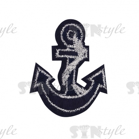 Термоаппликация "Якорь", размер 35х45 мм фото 1