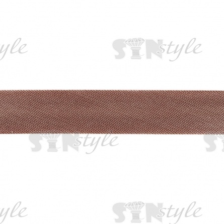 Косая бейка атласная, ширина 15 мм, намотка 144 ярд, цвет капучино (2) фото 2