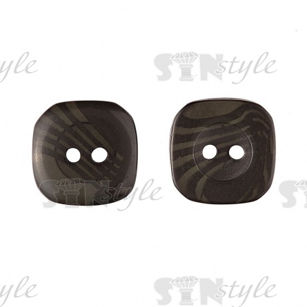 Пуговица пластиковая на два прокола, размер 20L, цвет №11 (темно-зеленый) фото 1