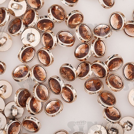 Пуговица пластиковая на ножке, цвет золотой+шампань, размер 20L фото 3