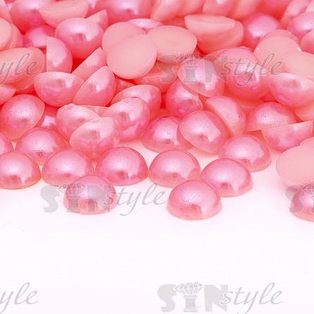 Полубусины под жемчуг пластиковые, размер 8 мм, цвет розовый фото 1