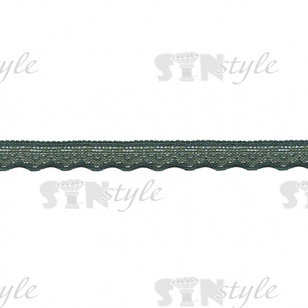 Кружево эластичное, ширина 17 мм, цвет зеленый, намотка 100 ярдов фото 1