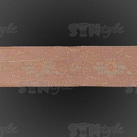 Декоративная лента двухслойная, цвет грязно-розовый, ширина 40 мм, намотка 20 ярдов фото 3