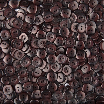 Пуговица пластиковая на два прокола, размер 20L, цвет №1 (коричневый) фото 3