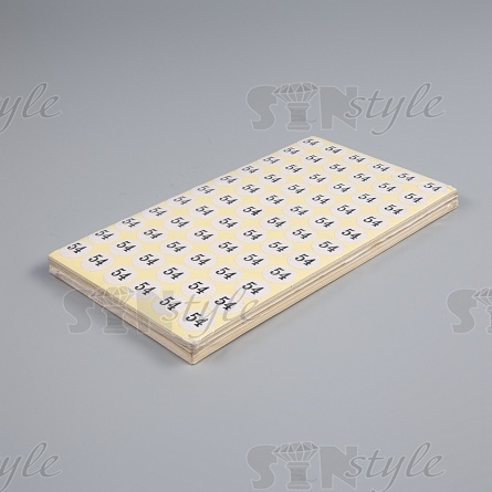 Размерник клеевой, размер 54, лист 66 шт, уп 50 лист  фото 1