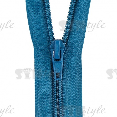 Молиня спираль, тип 5, разьемная, длина 90 см, цвет 275 (темно-бирюзовый), "простой" бегунок фото 2