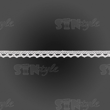 Кружево вязаное плетеное, ширина 12 мм, цвет белый, намотка 15 ярдов фото 1