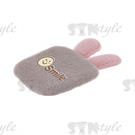 Аппликация 3D "Рамка с ушками", цвет серый+грязно-розовый, размер 45х60 мм фото 2