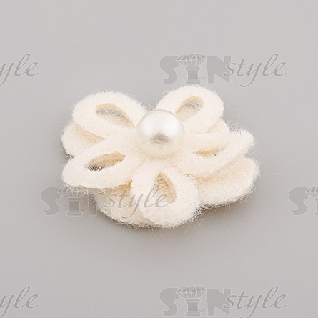 Цветочки декоративные, цвет шампань, размер 25 мм, фото 2