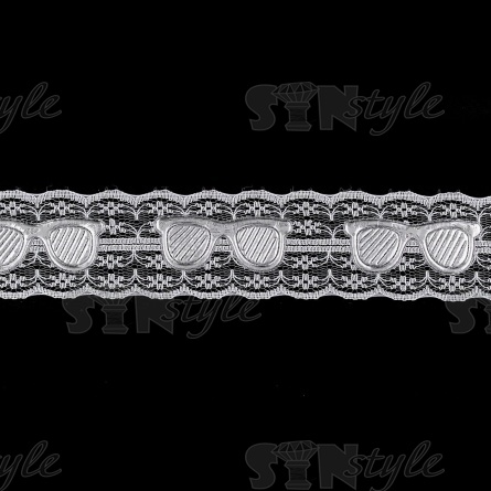 Аппликация кружевная пришивная, ширина 45 мм фото 1