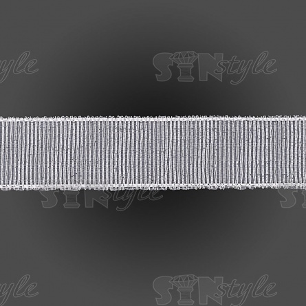 Лента люрикс, ширина 15 мм, цвет серебряный, намотка 25 ярдов фото 2