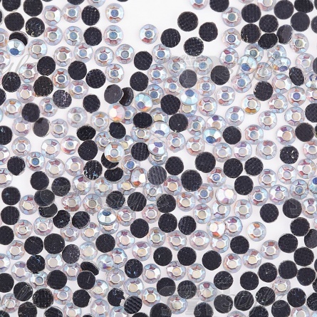 Стразы термоклеевые акриловые SS16, цвет прозрачный радужный (голография), AB 500гр/уп фото 2