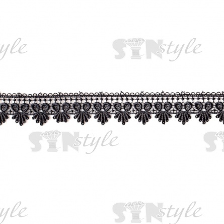 Кружево ажурное, ширина 45 мм, цвет темно- синий, намотка 15 ярдов фото 1