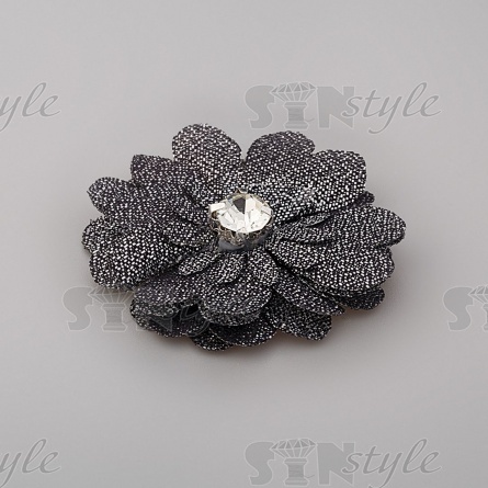 Цветочки декоративные, цвет темно-серый, размер 40 мм,  фото 2