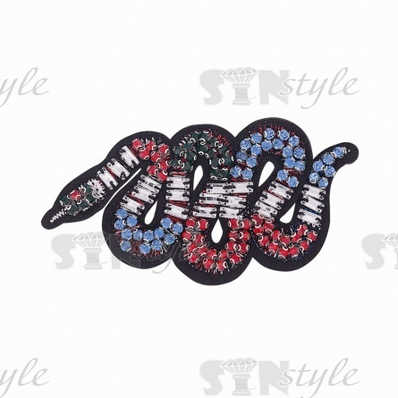 Аппликации  с элементами из бисера, размер 10х5 см фото 1