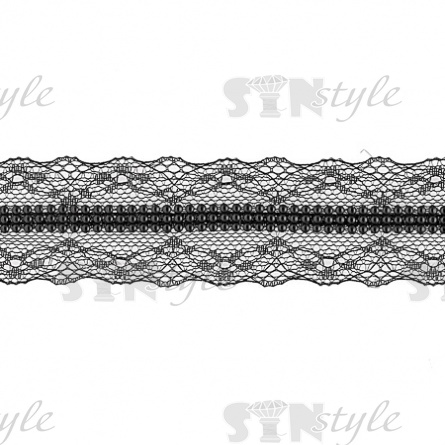 Тесьма отделочная ширина  40 мм, цвет черный, намотка 50 ярдов  фото 1