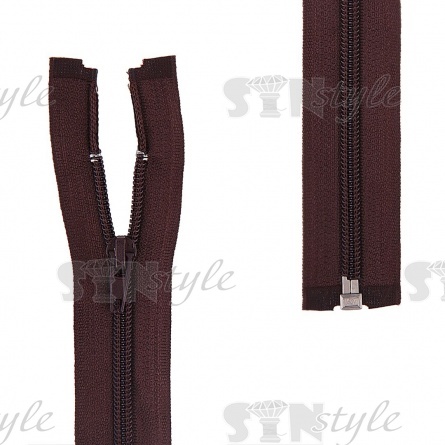 Молиня спираль, тип 5, разьемная, длина 80 см, цвет 304 (темно-коричневый), "простой" бегунок фото 1