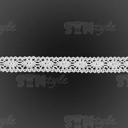 Кружево вязаное плетеное, ширина 20 мм, цвет белый, намотка 15 ярдов фото 2