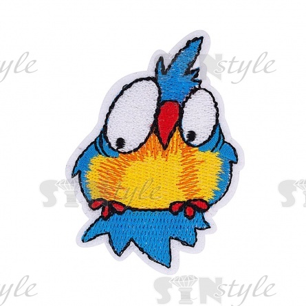 Термоаппликация "Попугайчик", размер 53х73 мм фото 1