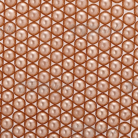 Бусины под жемчуг прибивные, размер 6 мм, цвет темно-бежевый, вес 500г  фото 2