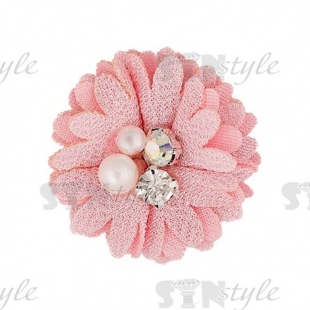 Цветочки декоративные, цвет розовый, размер 40 мм,  фото 1